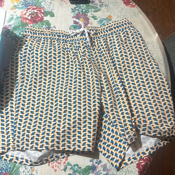 Brand New Yellow/Blue Bathing Suit George Brand 32-34 Size - Picture 2 of 3